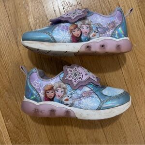 Toddler Disney Frozen Tennis Shoes, Size 11, Kids, Elsa, Anna, Light Up Sneakers